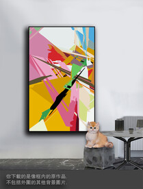 豪华抽象色块装饰画