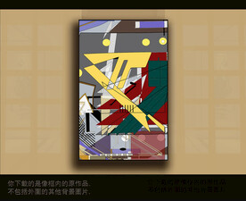 欧式古典抽象色块装饰画