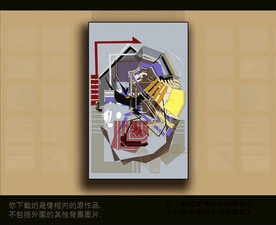 欧式古典抽象色块装饰画