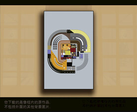 欧式古典抽象色块装饰画