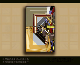 欧式古典抽象色块装饰画