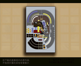 欧式古典抽象色块装饰画