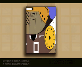 欧式古典抽象色块装饰画