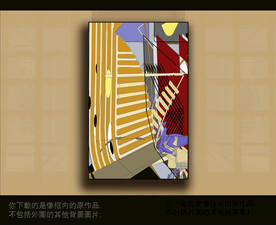 欧式古典抽象色块装饰画