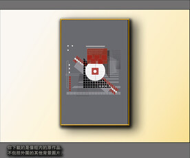 西部牛仔抽象装饰画