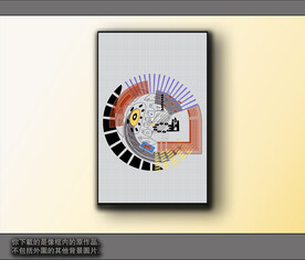 西部牛仔抽象装饰画