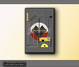 西部牛仔抽象装饰画