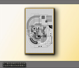 黑白风格抽象装饰画