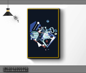 欧式黑白风格抽象装饰画