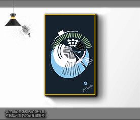 欧式黑白风格抽象装饰画