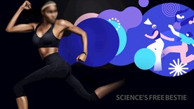 女性运动插画画面