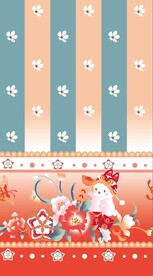 汉服大红花红包兔子