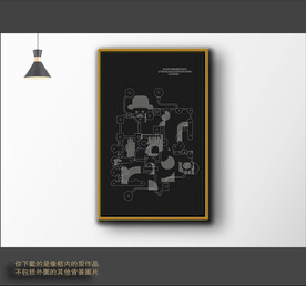 酒店抽象装饰画 