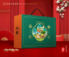 山珍干货礼盒 香菇包装