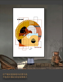 罗马古典色块抽象画