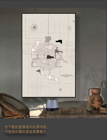 罗马古典色块抽象画