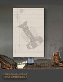 罗马古典色块抽象画