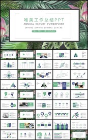唯美工作总结新年计划PPT模板
