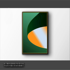 3D渐变抽象色块装饰画