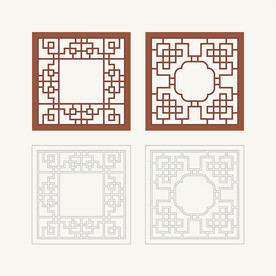 正方形窗花格 花窗