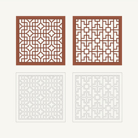 正方形窗花格 花窗