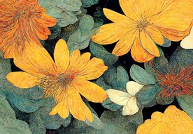 现代轻奢侘寂风复古花卉地毯