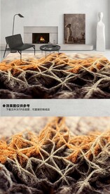 复古美式轻奢抽象花纹地垫地毯