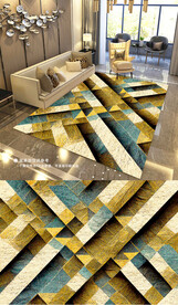 现代简约抽象复古艺术地毯地垫