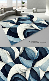 现代简约抽象几何地毯地垫