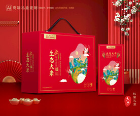 大米包装 稻米礼盒