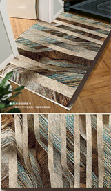 北欧现代轻奢简约复古地毯地垫