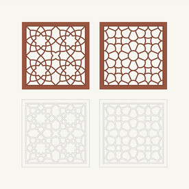 正方形窗花格 花窗 中式图案