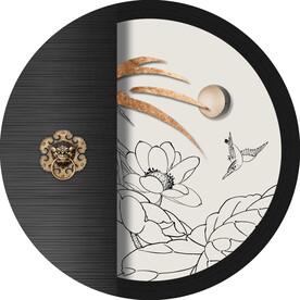 新中式线描国画装饰画