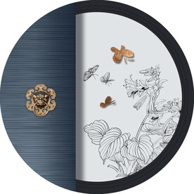 新中式线描国画装饰画