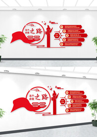 五个必由之路学习报告文化墙