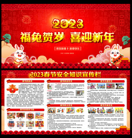 2023年春节安全知识宣传栏