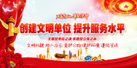 创建文明单位展板