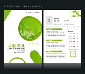 绿色简历设计