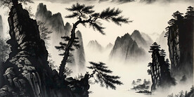 水墨山水画