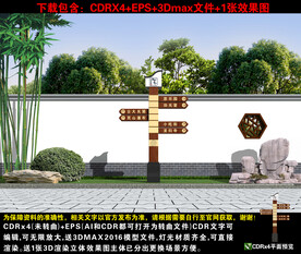 景区方向指示路牌