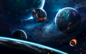 银河系行星太空宇宙星球主题背景