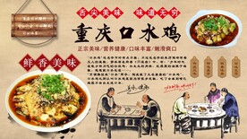 重庆口水鸡背景墙