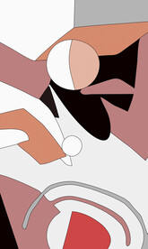 欧式抽象色块装饰画