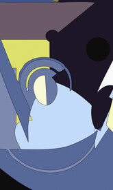 北欧抽象色块装饰画