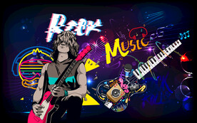 摇滚音乐背景设计壁画