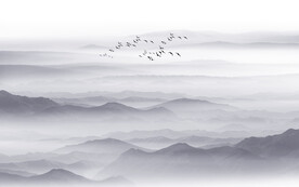 意境水墨山水画