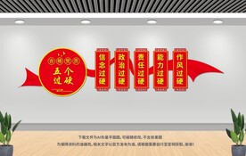 五个过硬文化墙