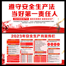 安全生产月宣传栏