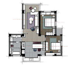 彩色平面布置图