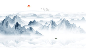 水墨山水图